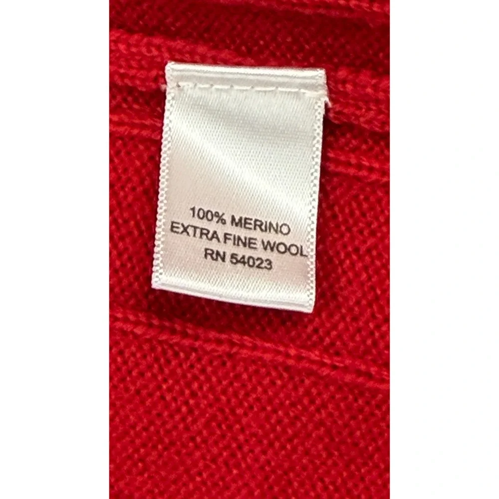 Banana Republic Mens Red Extra Fine‎ Merino Wool Mock Neck Ribbed Sweater Large